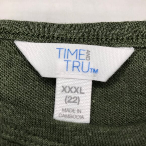 Time and Tru Women's Size 3XL 22 Crochet Trim Tank Top Green New With Tags - Picture 5 of 14